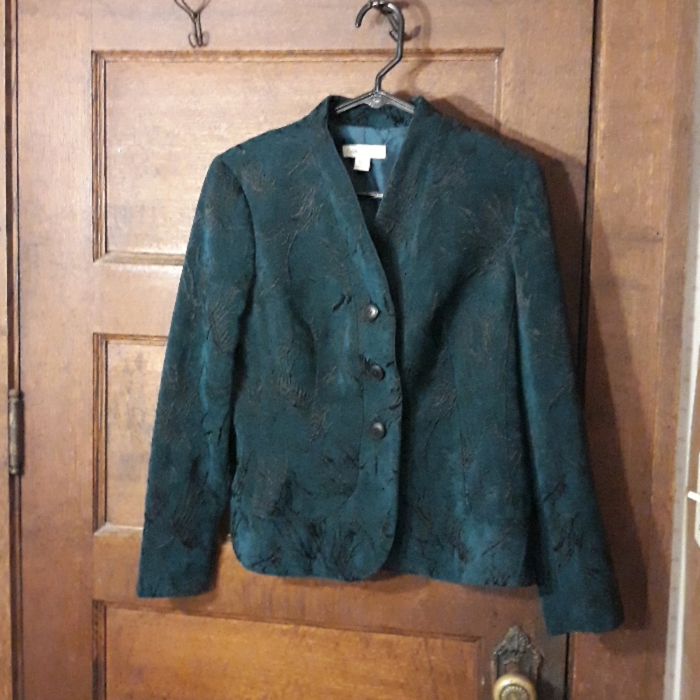 Coldwater Creek Emerald Green Jacket PS